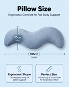 Snuggi Body Align pillow 105 cm size and dimensions guide