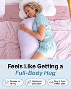 Woman hugging Snuggi Body Align pillow while sleeping