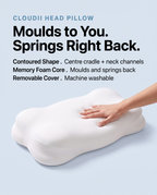 Soft Snuggi body pillow molding to the body for gentle support and comfortable sleep