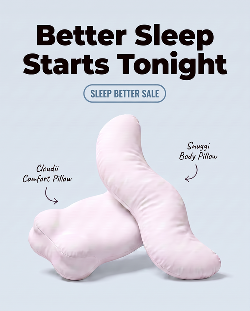 Snuggi ergonomic body pillow with curved full body support design for comfortable side sleeping